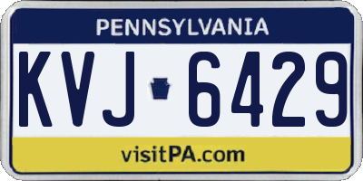 PA license plate KVJ6429