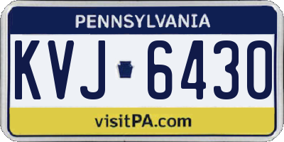 PA license plate KVJ6430
