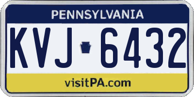 PA license plate KVJ6432