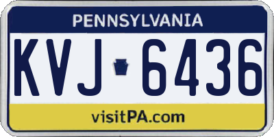 PA license plate KVJ6436