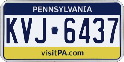 PA license plate KVJ6437