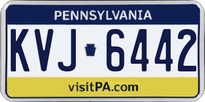 PA license plate KVJ6442