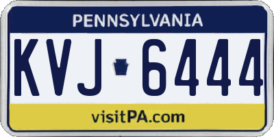 PA license plate KVJ6444