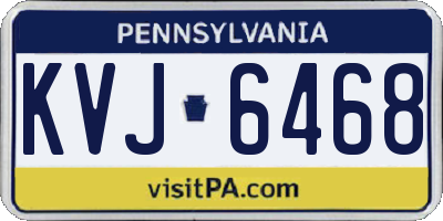 PA license plate KVJ6468