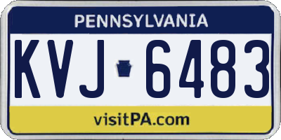 PA license plate KVJ6483
