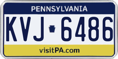 PA license plate KVJ6486