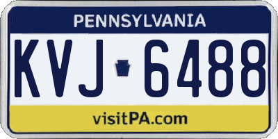 PA license plate KVJ6488