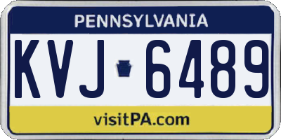 PA license plate KVJ6489