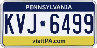 PA license plate KVJ6499