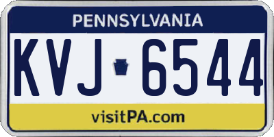 PA license plate KVJ6544