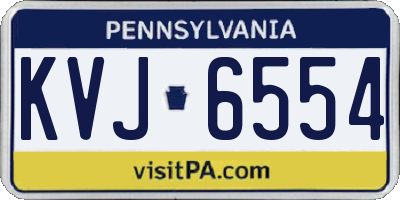 PA license plate KVJ6554