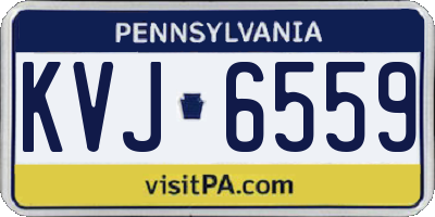 PA license plate KVJ6559