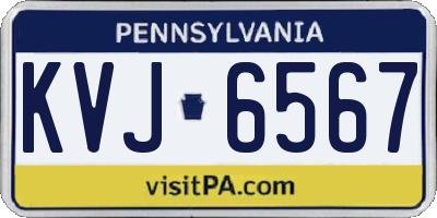 PA license plate KVJ6567