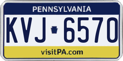 PA license plate KVJ6570
