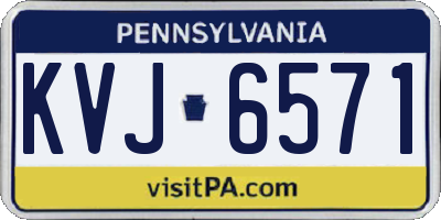 PA license plate KVJ6571
