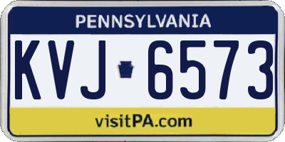 PA license plate KVJ6573