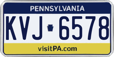 PA license plate KVJ6578