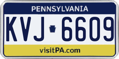 PA license plate KVJ6609