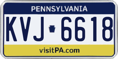 PA license plate KVJ6618