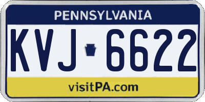 PA license plate KVJ6622