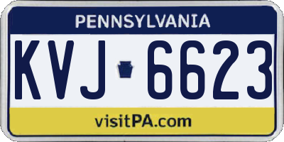 PA license plate KVJ6623