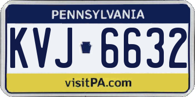 PA license plate KVJ6632