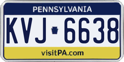 PA license plate KVJ6638