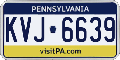 PA license plate KVJ6639