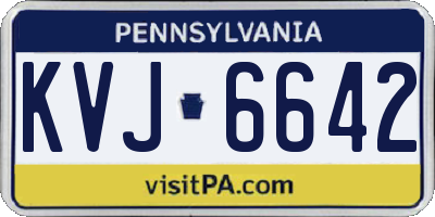 PA license plate KVJ6642