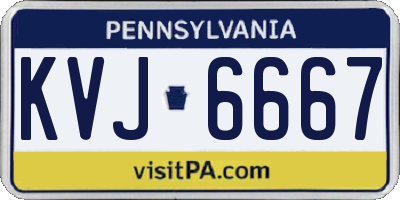 PA license plate KVJ6667