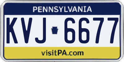 PA license plate KVJ6677