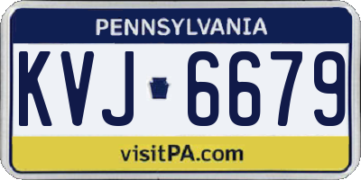 PA license plate KVJ6679