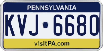 PA license plate KVJ6680