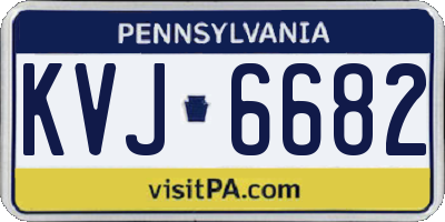PA license plate KVJ6682