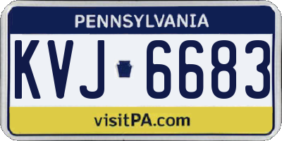 PA license plate KVJ6683
