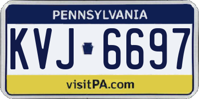 PA license plate KVJ6697