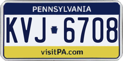 PA license plate KVJ6708