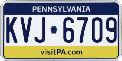 PA license plate KVJ6709