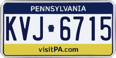 PA license plate KVJ6715