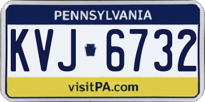 PA license plate KVJ6732