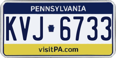 PA license plate KVJ6733