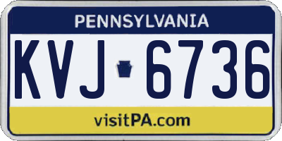 PA license plate KVJ6736