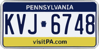 PA license plate KVJ6748