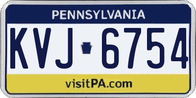 PA license plate KVJ6754