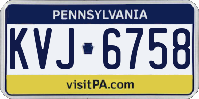 PA license plate KVJ6758
