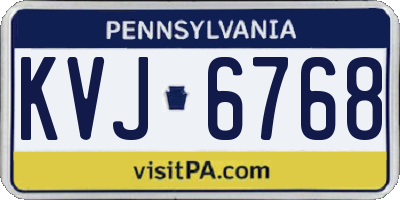 PA license plate KVJ6768