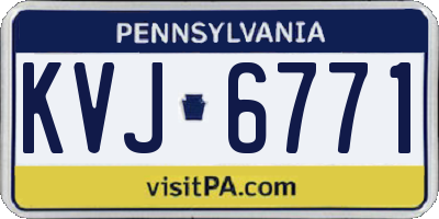 PA license plate KVJ6771