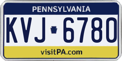 PA license plate KVJ6780