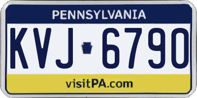 PA license plate KVJ6790