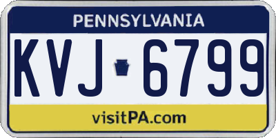 PA license plate KVJ6799